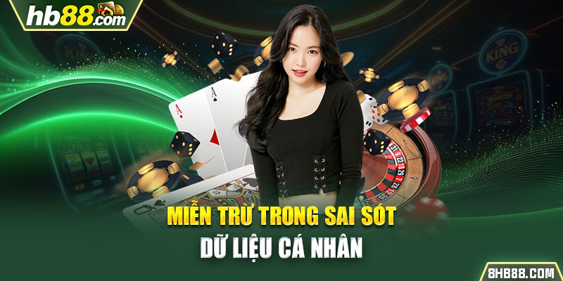 Miễn trừ trong sai sót dữ liệu cá nhân